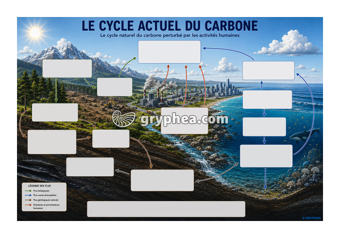 Le cycle naturel du carbone perturbé par les activités humaines - document à compléter - gryphea.org